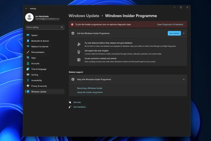 Cómo unirse al programa Windows Insider